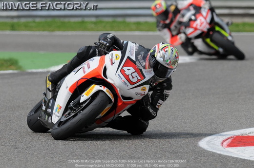 2009-05-10 Monza 2607 Superstock 1000 - Race - Luca Verdini - Honda CBR1000RR